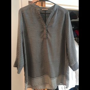 Black and white blouse. Size L
